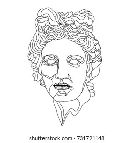 Apollol. Vector lines illustration.