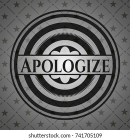 Apologize black emblem. Vintage.