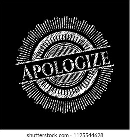 Apologize chalk emblem