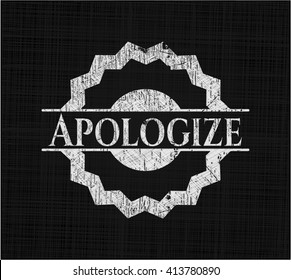 Apologize chalkboard emblem