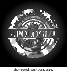 Apologize grey camo emblem