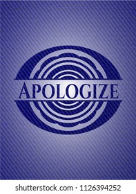 Apologize with jean texture