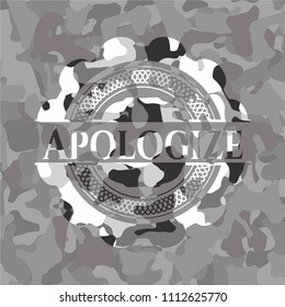  Apologize on grey camo pattern