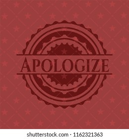 Apologize red emblem