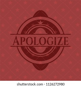 Apologize retro red emblem