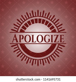 Apologize retro red emblem