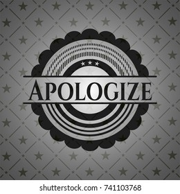 Apologize retro style black emblem