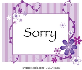 Apology card sorry