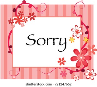 Apology card sorry