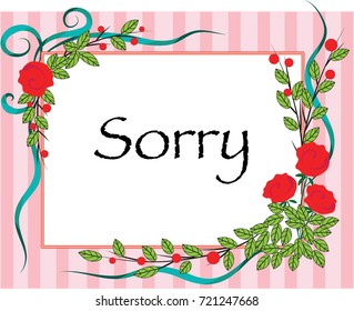 Apology card sorry