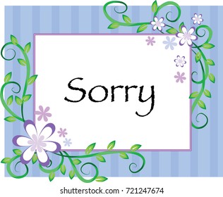 Apology card sorry