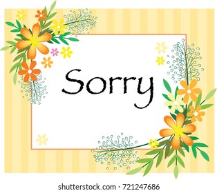 Apology card sorry