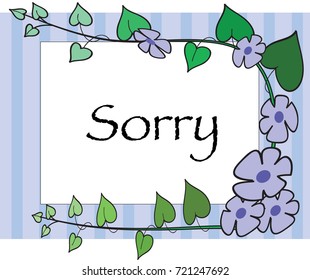Apology card sorry