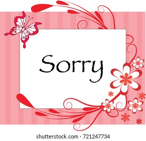 Apology card sorry