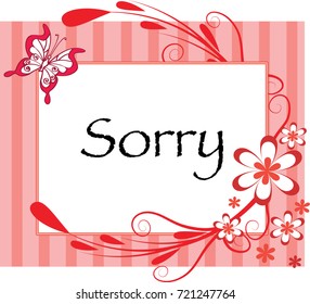 Apology card sorry