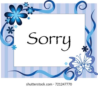 Apology card sorry