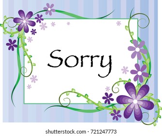 Apology card sorry