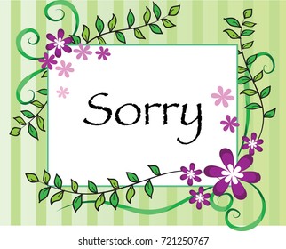 Apology card SORRY