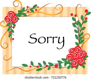 Apology card SORRY