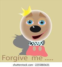 Apology card, I'm sorry, I'm so sorry, for a girl, woman, girl, grandmother, illustration, drawing, I'm sorry, I'm so sorry