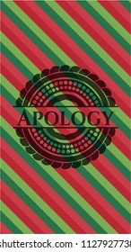 Apology christmas emblem.