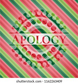 Apology christmas emblem.