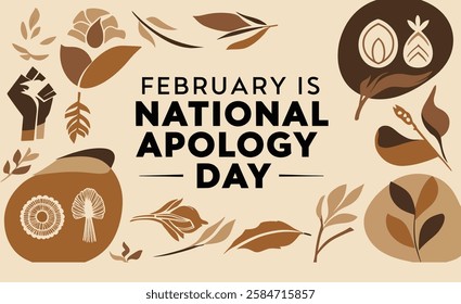 Apology Day Vector Art – Earth-Toned Cultural Illustration for Cards Campaigns