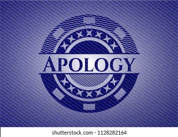 Apology denim background