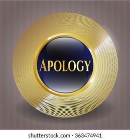 Apology gold emblem