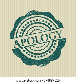 Apology rubber grunge seal