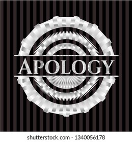 Apology silver emblem or badge