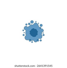 Apoptosis. Programmed cell death. Aging process in cells. Stages of apoptosis, normal cell, shrinkage, membrane blebbing, cell breaks into apoptotic bodies and phagocytosis. Vector illustration.