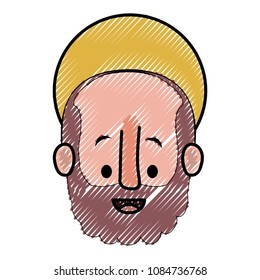 apostle of Jesus head with halo character