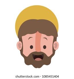 apostle of Jesus head with halo character