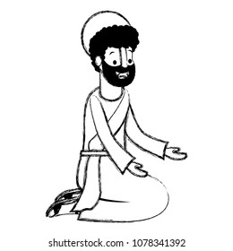 apostle of Jesus on knees praying character