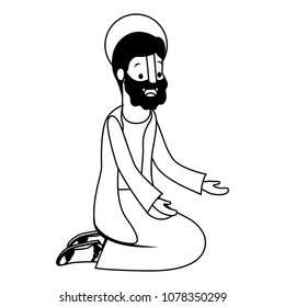 apostle of Jesus on knees praying character