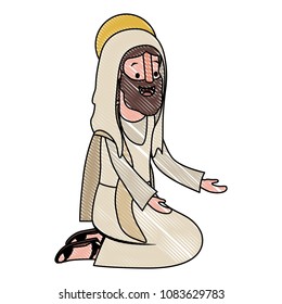 apostle of Jesus on knees praying character