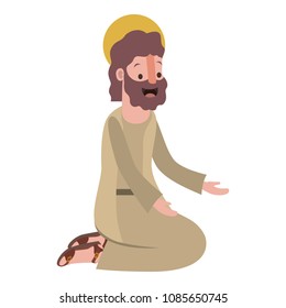 apostle of Jesus on knees praying character