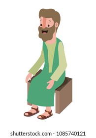Apostle Of Jesus Sitting On Wooden Chair
