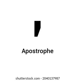 Apostrophe in English grammar vector illustration