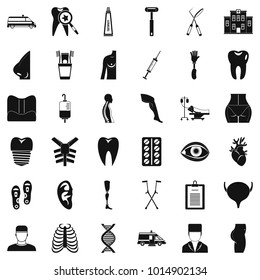 Apothecary icons set. Simple set of 36 apothecary vector icons for web isolated on white background