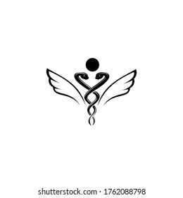 Apotheke icon vector. caduceus icon pharmacy symbol logo template. Healthcare & Medical. 