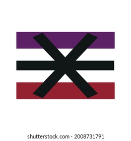 APOTHISEXUAL sexual orientation flag on white background