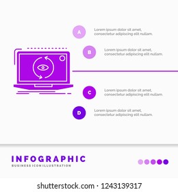 App, application, new, software, update Infographics Template for Website and Presentation. GLyph Purple icon infographic style vector illustration.