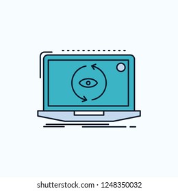 App, application, new, software, update Flat Icon. green and Yellow sign and symbols for website and Mobile appliation. vector illustration