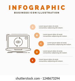 App, application, new, software, update Infographics Template for Website and Presentation. Line Gray icon with Orange infographic style vector illustration