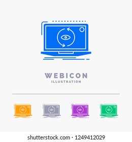 App, application, new, software, update 5 Color Glyph Web Icon Template isolated on white. Vector illustration