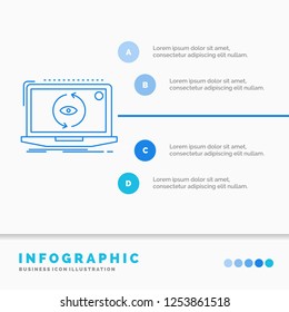 App, application, new, software, update Infographics Template for Website and Presentation. Line Blue icon infographic style vector illustration
