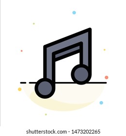 App, Basic, Design, Mobile, Music Abstract Flat Color Icon Template