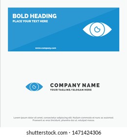 App, Basic Icon, Design, Eye, Mobile SOlid Icon Website Banner and Business Logo Template. Vector Icon Template background